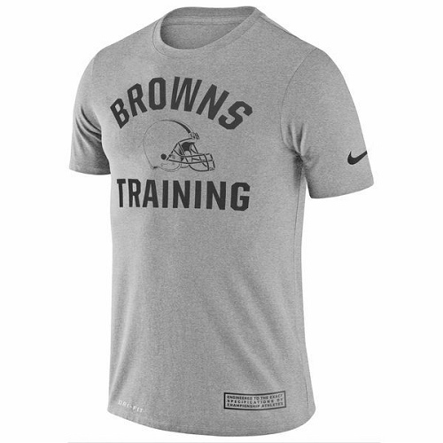 NFL Men's Cleveland Browns Nike Heathered Gray Training Performance T-Shirt